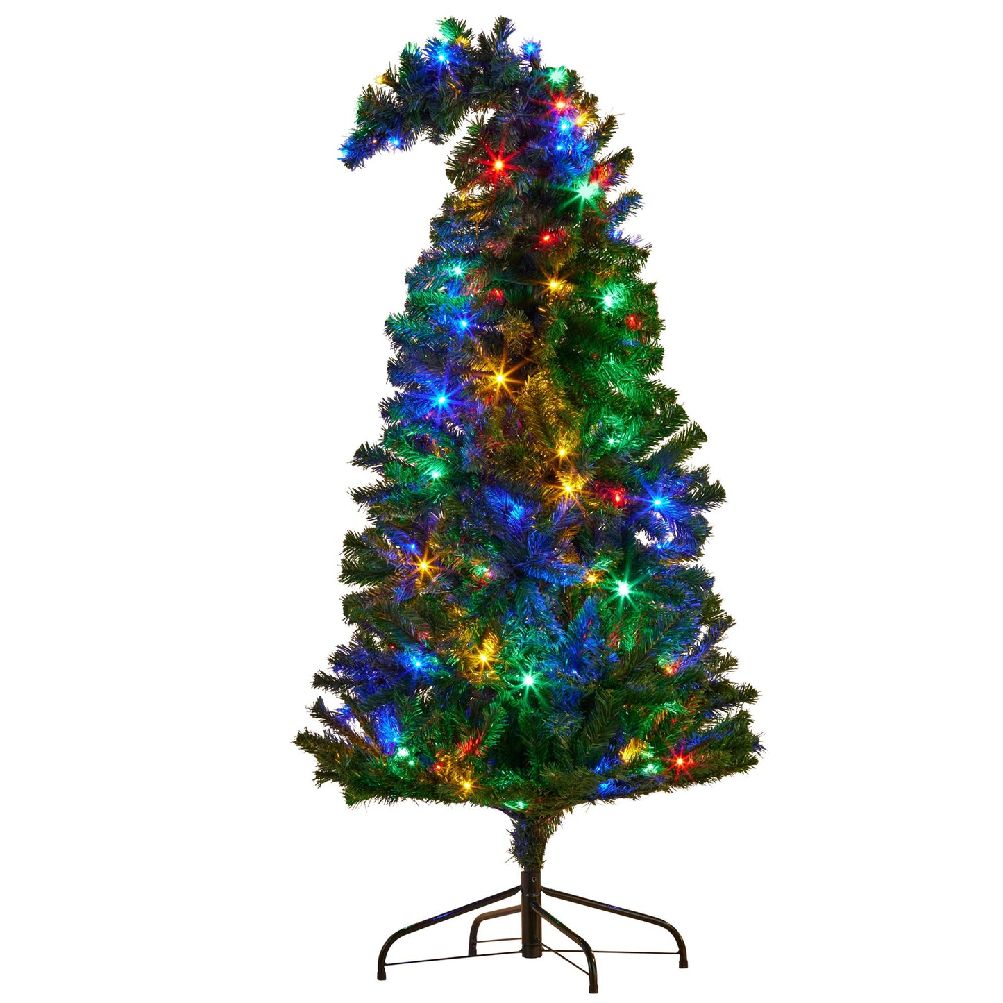 Christabelle Bad Santa 1.2m Curved Multicolour Pre-Lit Christmas Tree with 550 Tips