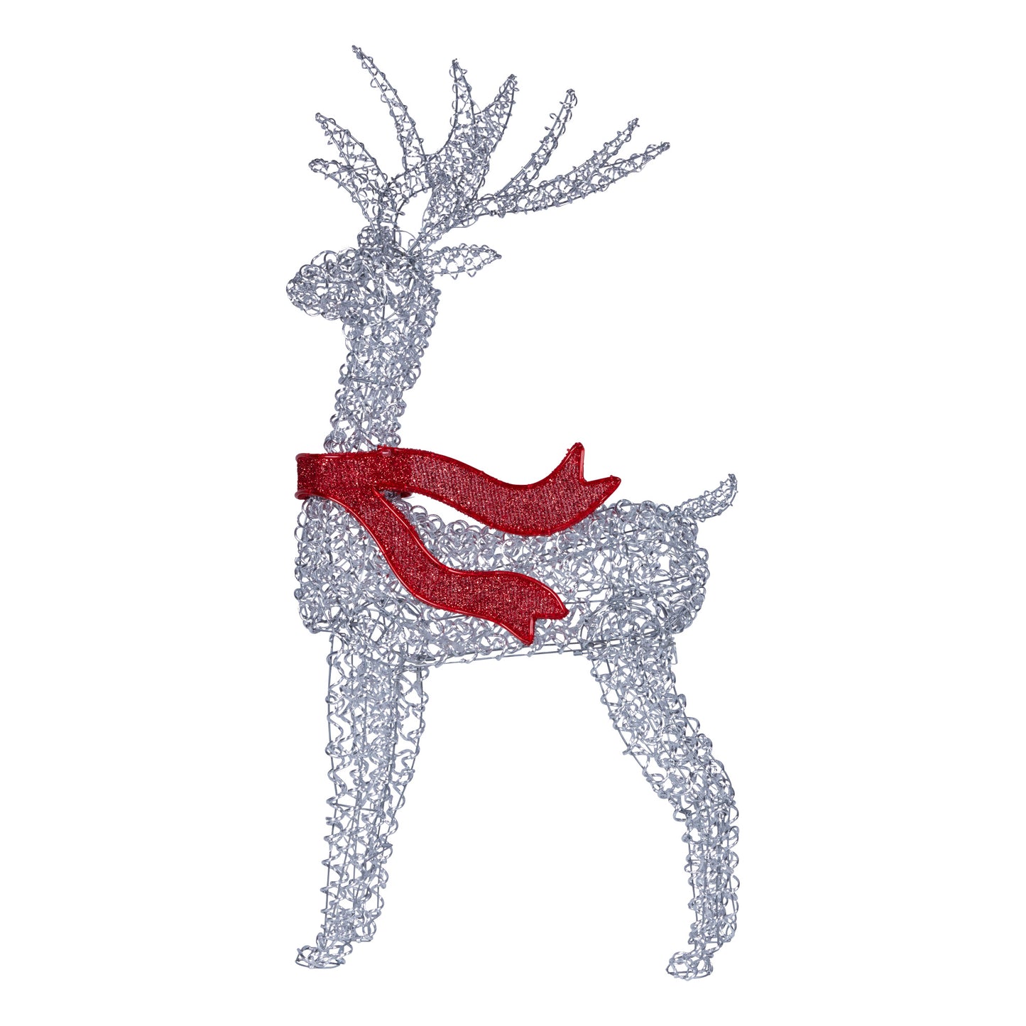 Christabelle Large 1.5m Christmas Reindeer Outdoor Indoor Light-Up Display Decoration Lawn Statue LED Lights Red Bow